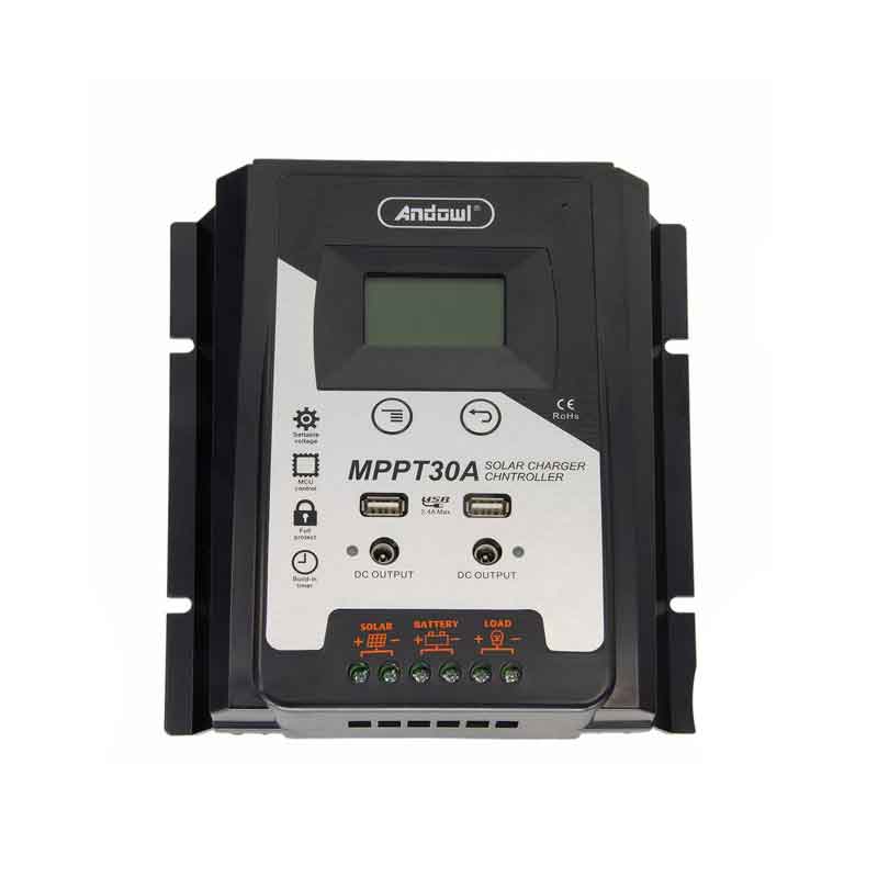 Andowl Ρυθμιστής φόρτισης φωτοβολταϊκών 50Amber MPPT 30A - Solar Charge Controller