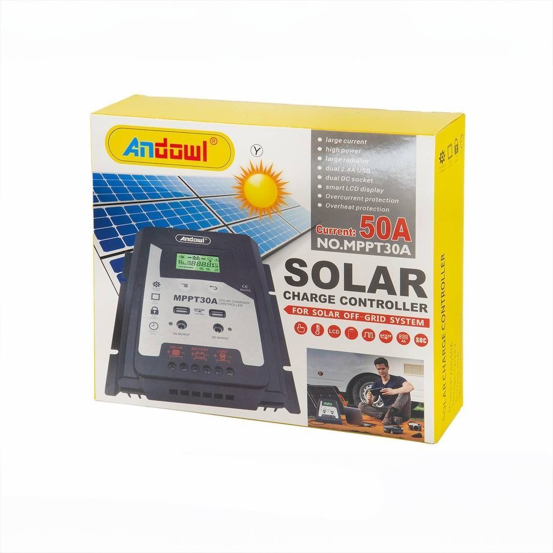 Andowl Ρυθμιστής φόρτισης φωτοβολταϊκών 50Amber MPPT 30A - Solar Charge Controller