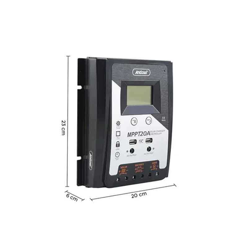 Andowl Ρυθμιστής φόρτισης φωτοβολταϊκών 30Amber MPPT 20A - Solar Charge Controller