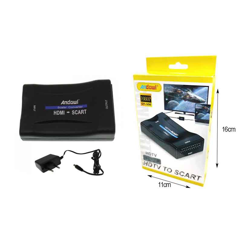 Andowl Μετατροπέας εικόνας και ήχου HDTV σε SCART QY-V06 - HDTV to SCART