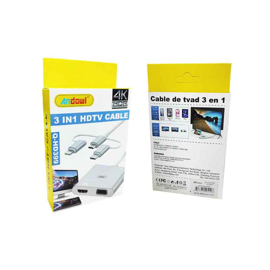 Andowl HDTV Καλώδιο 3 σε 1 Q-HD399 - HDTV Cable