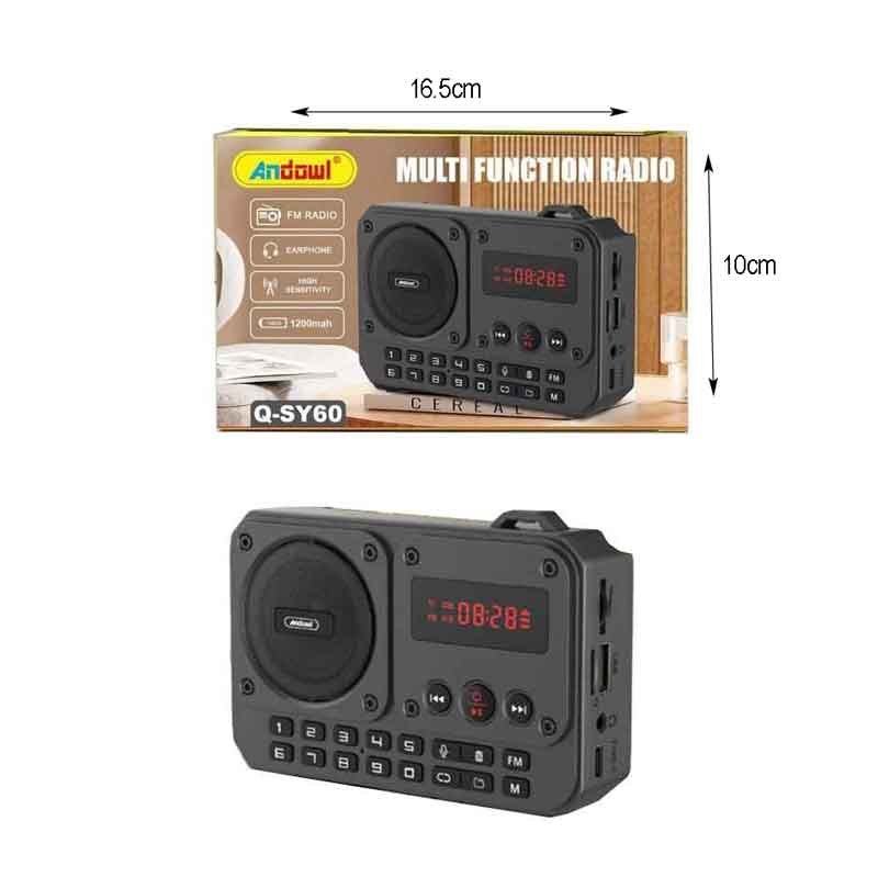 Andowl Επαναφορτιζόμενο Ψηφιακό Ραδιόφωνο Q-SY60 - Multi Function Radio
