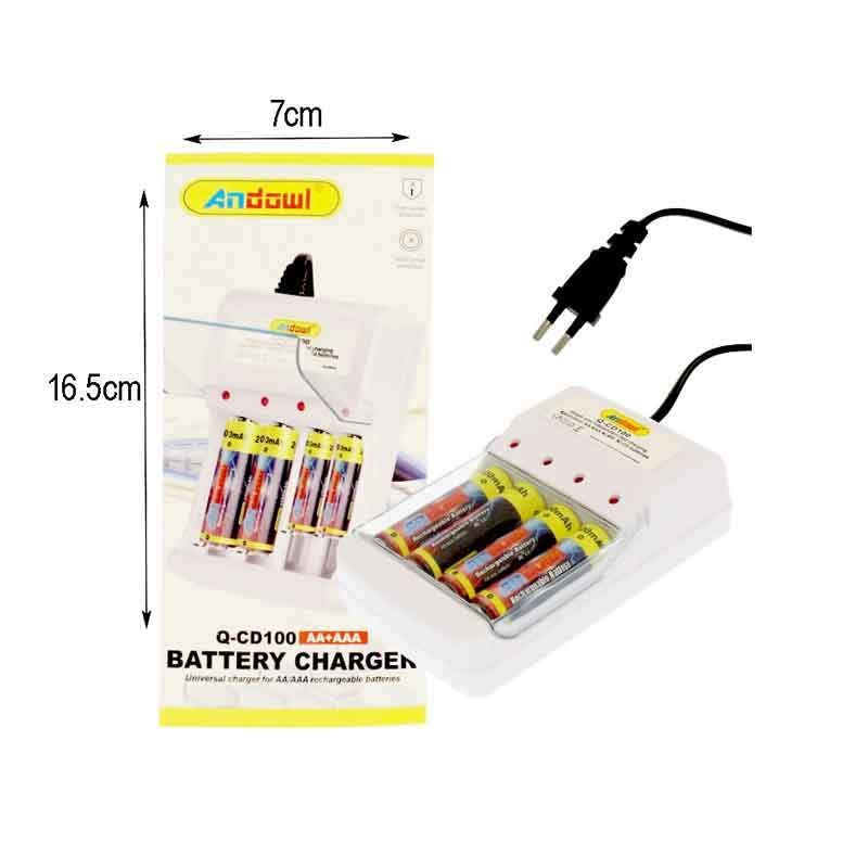 Andowl Φορτιστής μπαταρίας Ni-MH Μεγέθους AA/AAA Q-CD100  - Battery charger