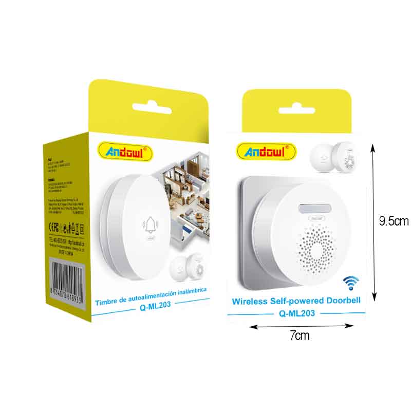 Andowl Ασύρματο Κουδούνι Πόρτας Q-ML203 - Wireless Self-Powered Doorbell