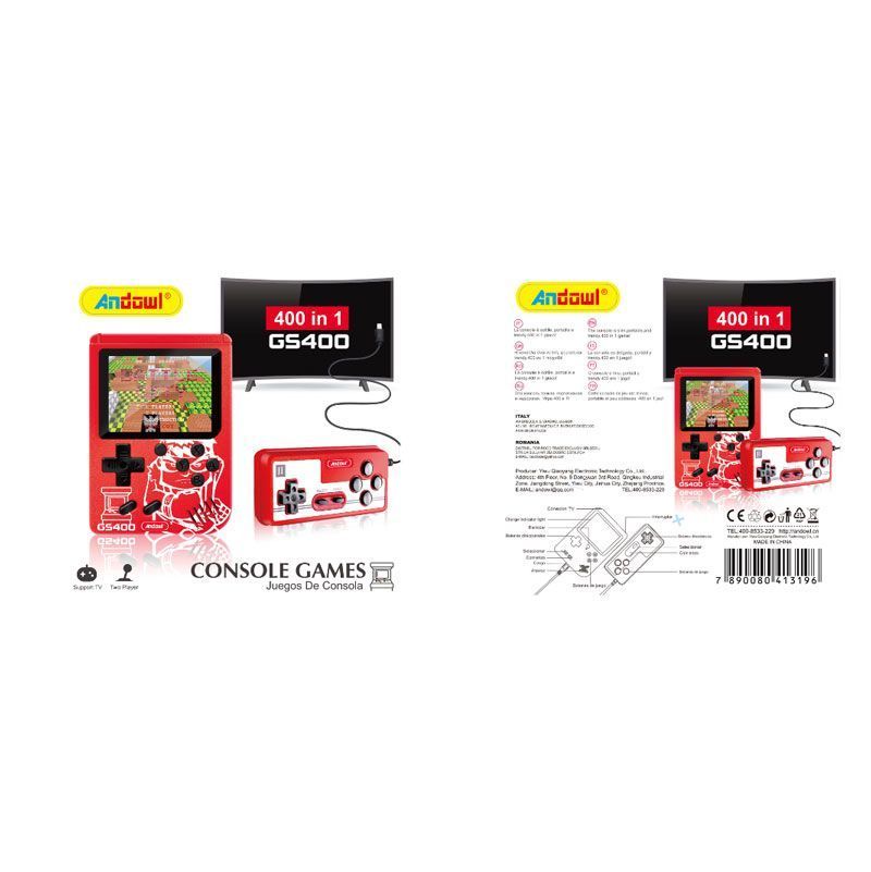 Andowl Κονσόλα παιχνιδιών 400 σε 1 GS400 - Console Games 400 in 1