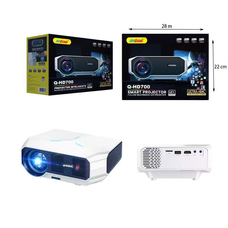 Andowl Προτζέκτορας Λάμπας LED Q-HD700 - Smart Projector