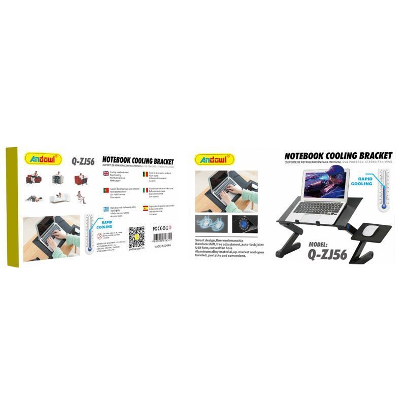Andowl Q-ZJ56 Βάση για Laptop Με Ανεμιστηρα - Notebook Cooling Bracket