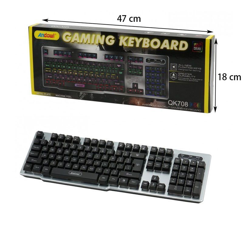 Andowl QK708 Πληκτρολόγιο LED - Gaming Keyboard