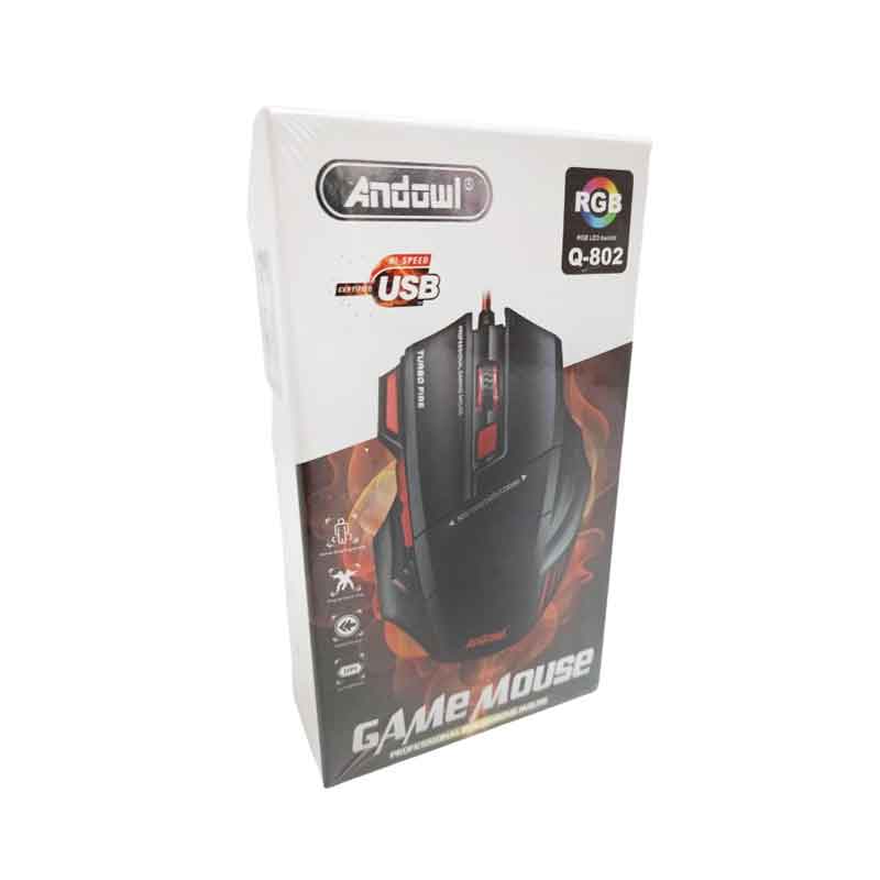 Andowl  Ενσύρματο Gaming Ποντίκι Με LED RGB Φωτισμό Q-802 – Gaming Mouse