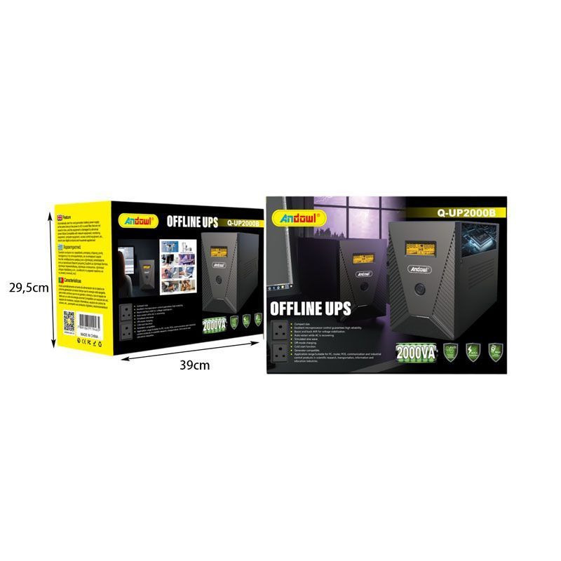 Andowl UPS Σταθεροποιητής Τάσης Q-UP2000B - Offline UPS