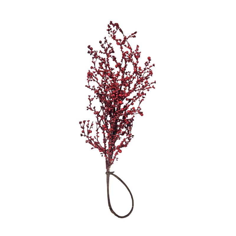 Διακοσμητικό Κλαδί με Κόκκινες Μπάλες 50cm - Decorative Red Berry Branch