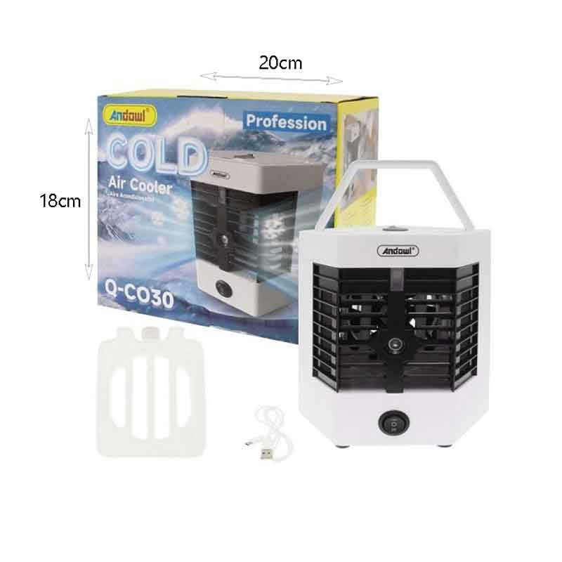 Andowl Φορητό mini air cooler υγραντήρας με 2 λειτουργίες Q-C030 - Air Cooler