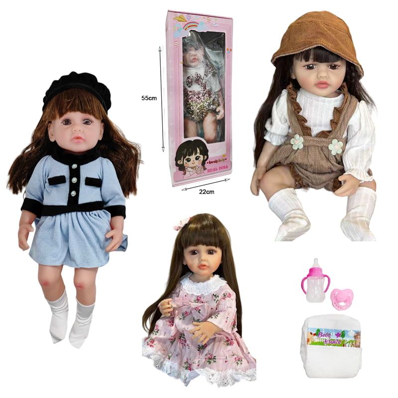 Κούκλα σε διάφορα σχέδια 3+ - Toy real doll lovely baby - Angel shopping