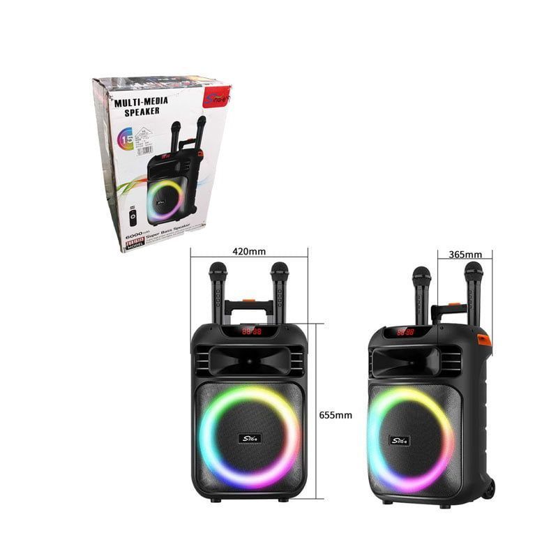 SING-E Φορητό ηχείο με 2 μικρόφωνα ZQS15113 15" 50W - Portable speaker