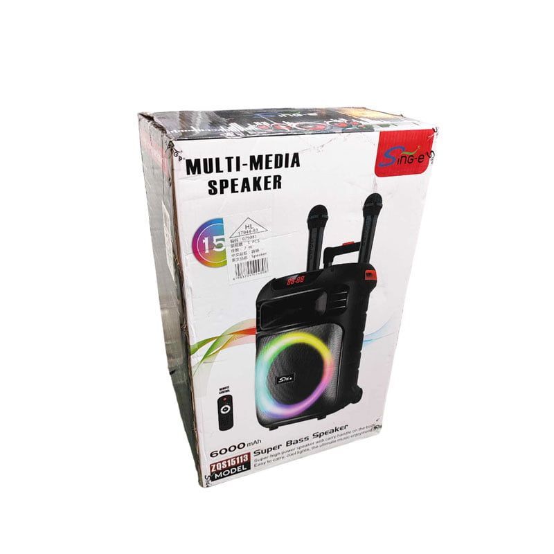 SING-E Φορητό ηχείο με 2 μικρόφωνα ZQS15113 15" 50W - Portable speaker