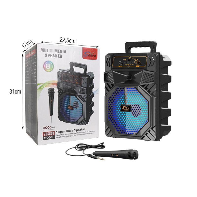 Sing-e Φορητό Ηχείο Karaoke Bluetooth 20W Με Μικρόφωνο ZQS808 - Multi-Media Speaker