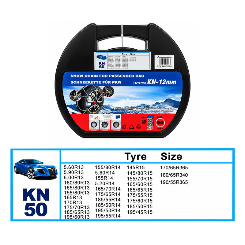 Αλυσίδες χιονιού για το αυτοκίνητο ΚΝ 50 12mm - Snow chains