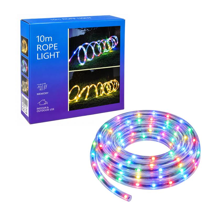 Φωτοσωλήνας LED RGB 10m με Εφέ Φωτισμού –  RGB LED Rope Light
