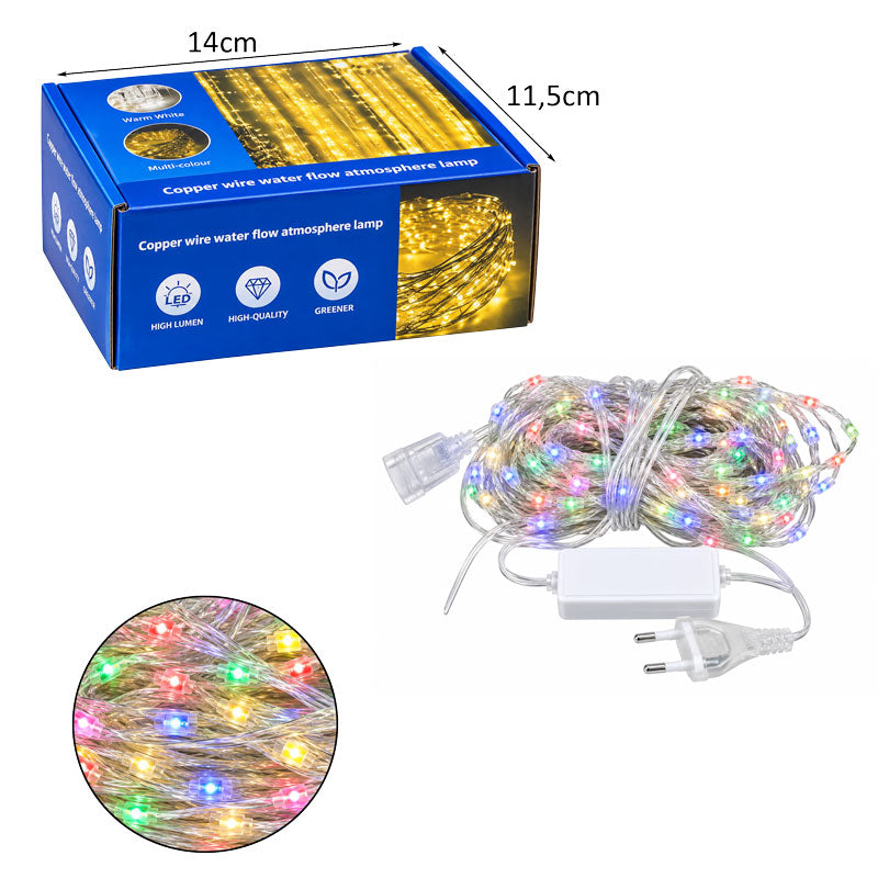 Χριστουγεννιάτικη Κουρτίνα LED 3x2m με 800 Λαμπάκια RGB – Christmas LED Curtain Lights 3x2m 800 LEDs RGB