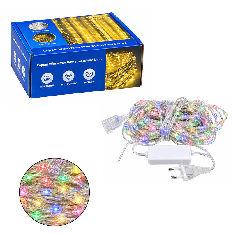 Χριστουγεννιάτικη Κουρτίνα LED 3x2m με 800 Λαμπάκια RGB – Christmas LED Curtain Lights 3x2m 800 LEDs RGB