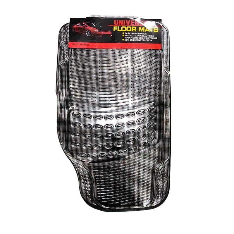 Σετ πατάκια αυτοκινήτου ασημί 4τεμ - Universal Floor Car Mats 4pcs