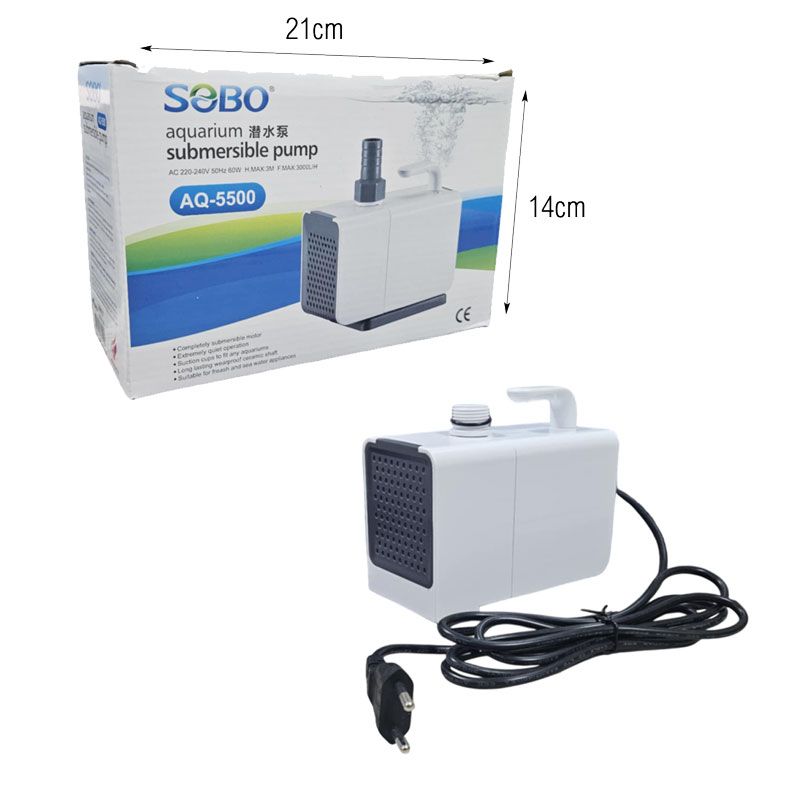 SOBO Αντλία Ενυδρείου Βυθιζόμενη AQ-5500 3000L/H - Submersible Aquarium Pump