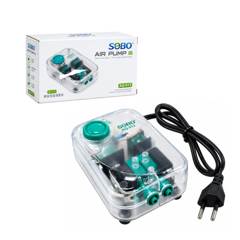 SOBO Αεραντλία Ενυδρείου 2 Εξόδων 4W 2x4L/min - 4W Dual Outlet Aquarium Air Pump 2x4L/min