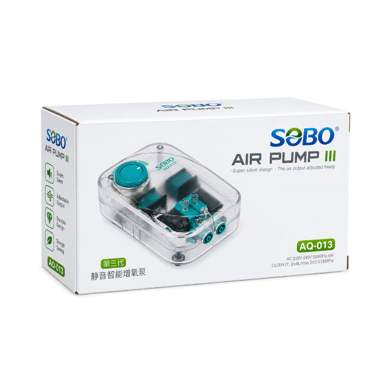 SOBO Αεραντλία Ενυδρείου 2 Εξόδων 4W 2x4L/min - 4W Dual Outlet Aquarium Air Pump 2x4L/min