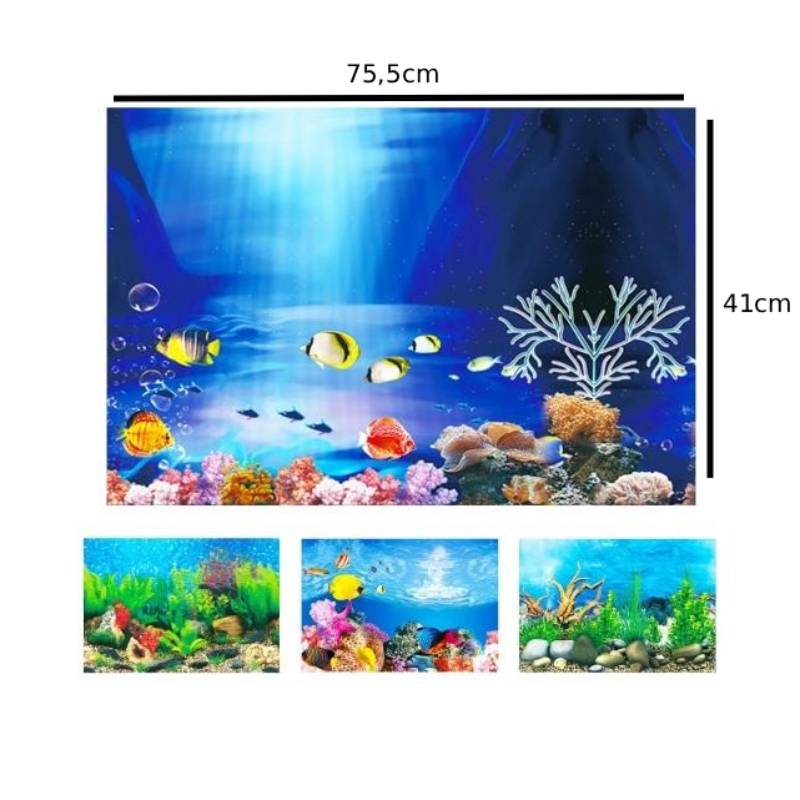 Φόντο Ενυδρείου 75.5x 41cm Διάφορα Σχέδια - Aquarium Background Designs