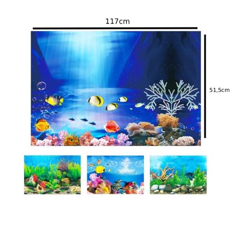 Φόντο Ενυδρείου 117 x 51.5cm Διάφορα Σχέδια - Aquarium Background Designs