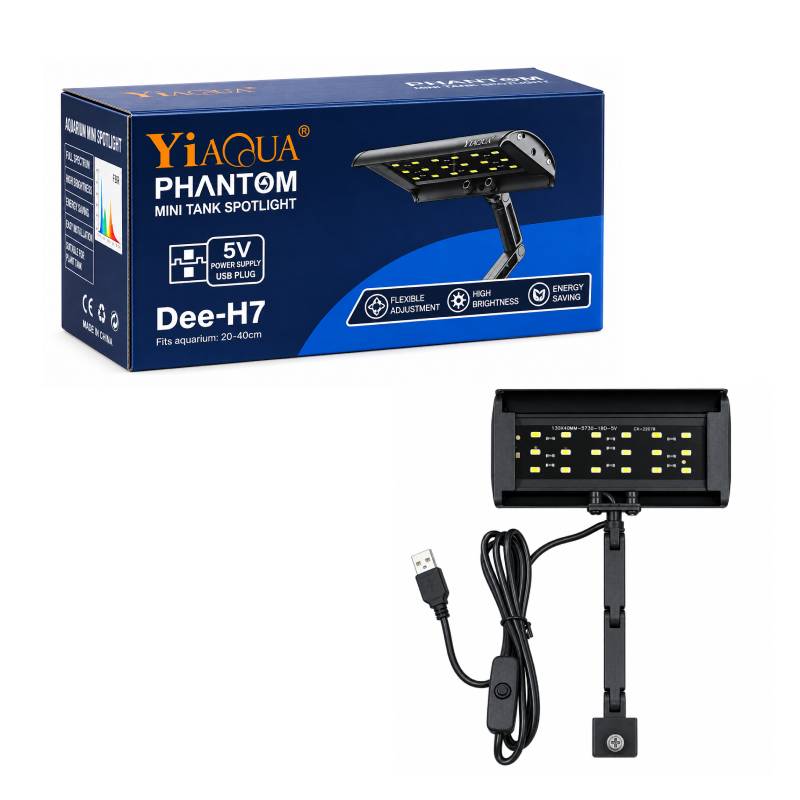 YiAQUA Φωτιστικό Ενυδρείου LED Phantom Dee-H7 - LED Aquarium Light