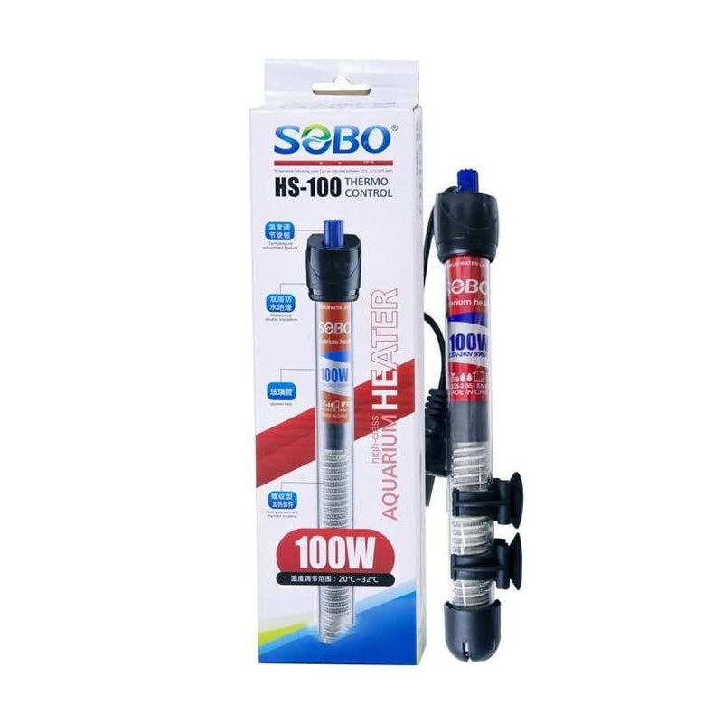 Sobo Θερμοστάτης Ενυδρείου 100W με Ρύθμιση Θερμοκρασίας HS-100 - 100W Aquarium Heater with Thermo Control