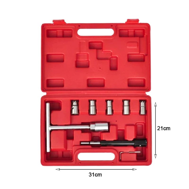 Σετ καθαρισμού μπεκ 11τμχ - Diesel Injector Seat Cutter Decarbon Cleaner Kit