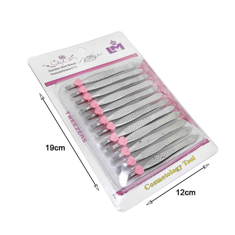 YILIYA Τσιμπιδάκια φρυδιών 12τμχ - Tweezers 12pcs No:8988