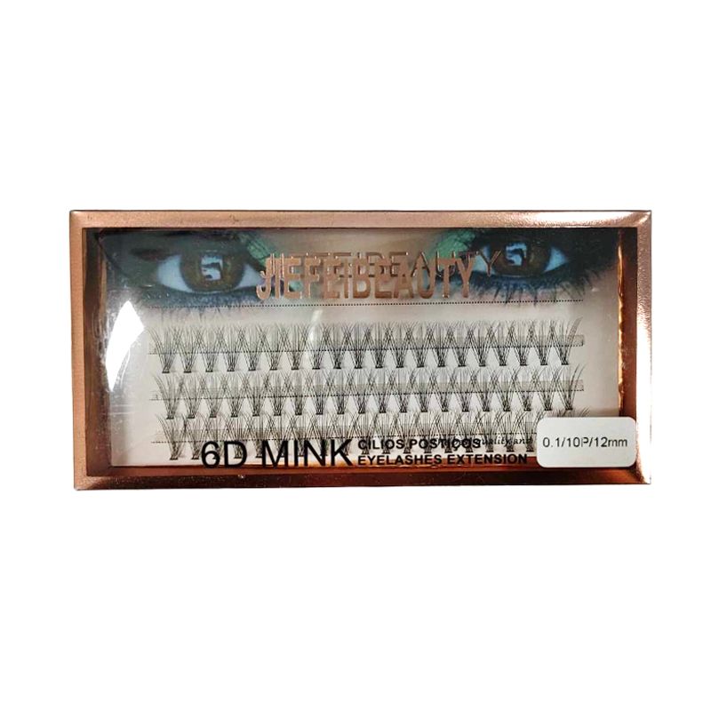 Jiefei Beauty Βλεφαρίδες Τουφάκια 6D Mink 0.1/10P/12mm - Eyelash Extension