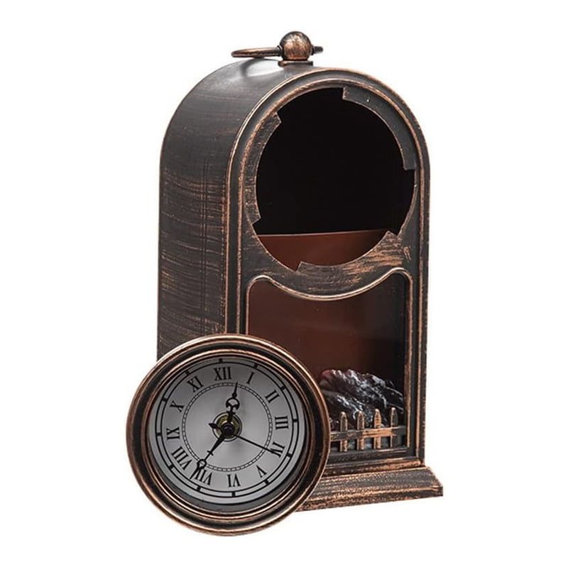 Διακοσμητικό Φωτιστικό Τζάκι με Ρολόι - Led Fireplace Lantern SP-14
