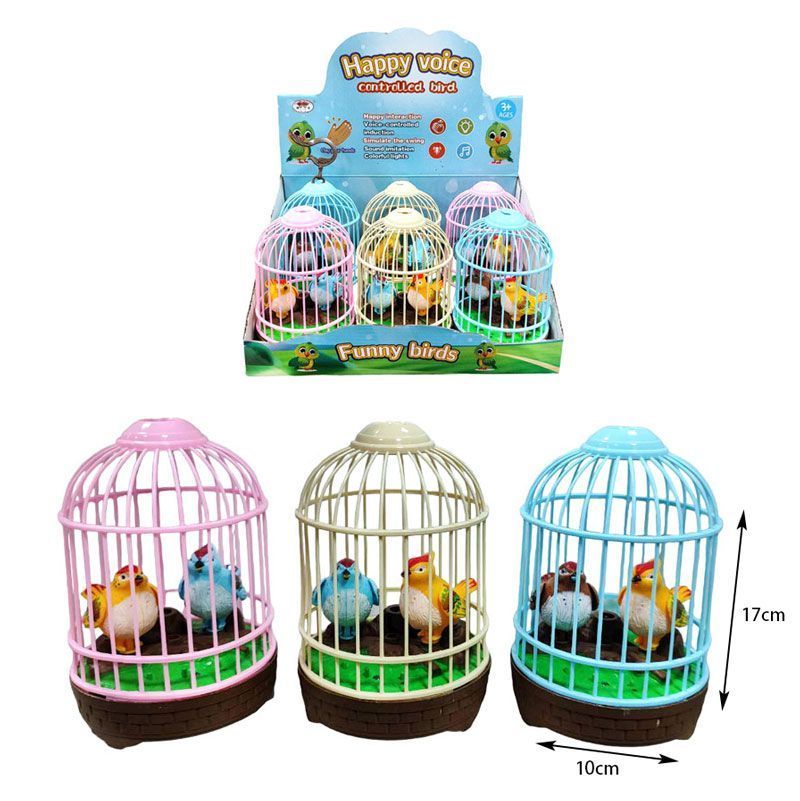 Πουλάκια Με Κλουβί Με Ήχο 1τμχ - Birds With A Cage With Sound 1pcs