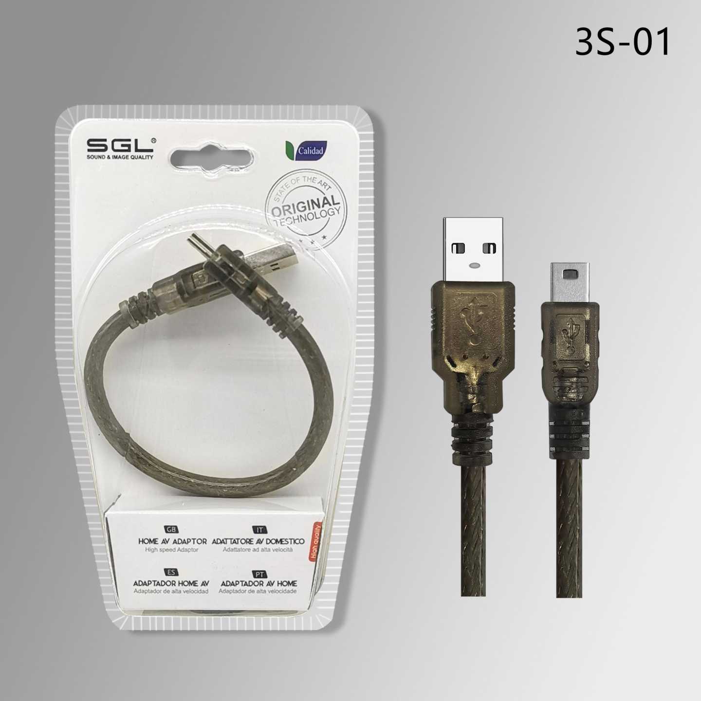 Αντάπτορας καλώδιο - USB-A male/USB Mini - 3S-01 - 20cm - 098074