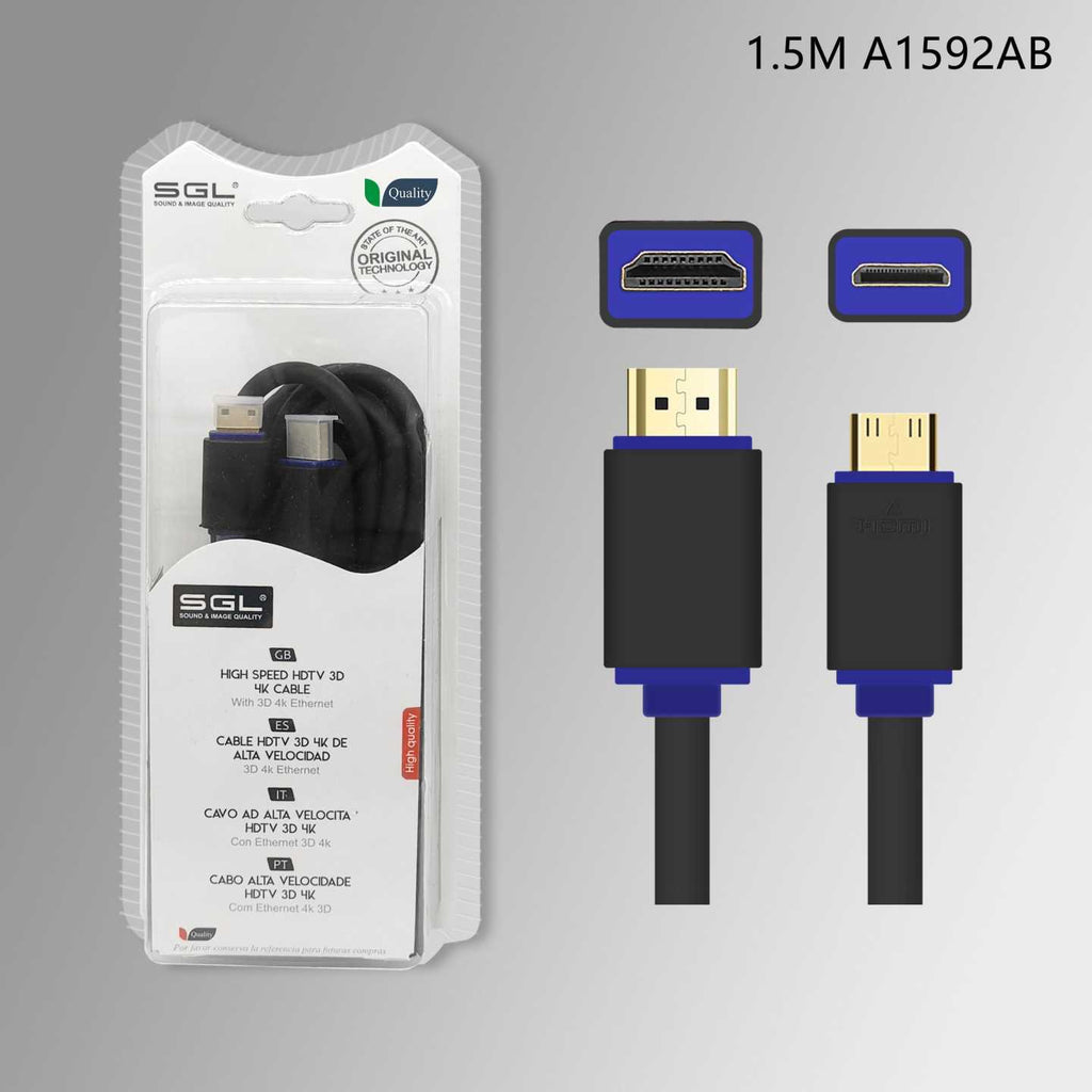 Καλώδιο HDMI σε Mini HDMI - Male/Male - 1592AB - 1.5m - 095165
