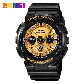 Ψηφιακό/αναλογικό ρολόι χειρός - Skmei - 2118 - Black/Gold