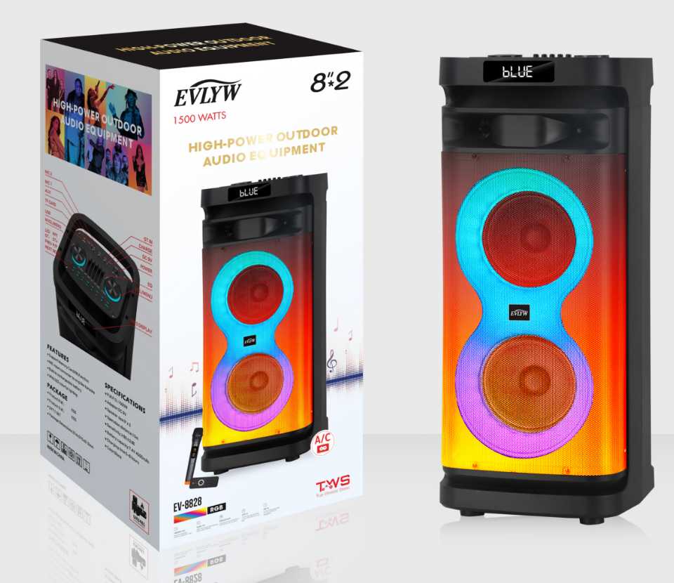 Φορητό ηχείο subwoofer με μικρόφωνο Karaoke - EV-8828 - 088286 ΕΙΔΗ ΤΕΧΝΟΛΟΓΙΑΣ>Ραδιόφωνα & Ηχεία>Φορητά subwoofer