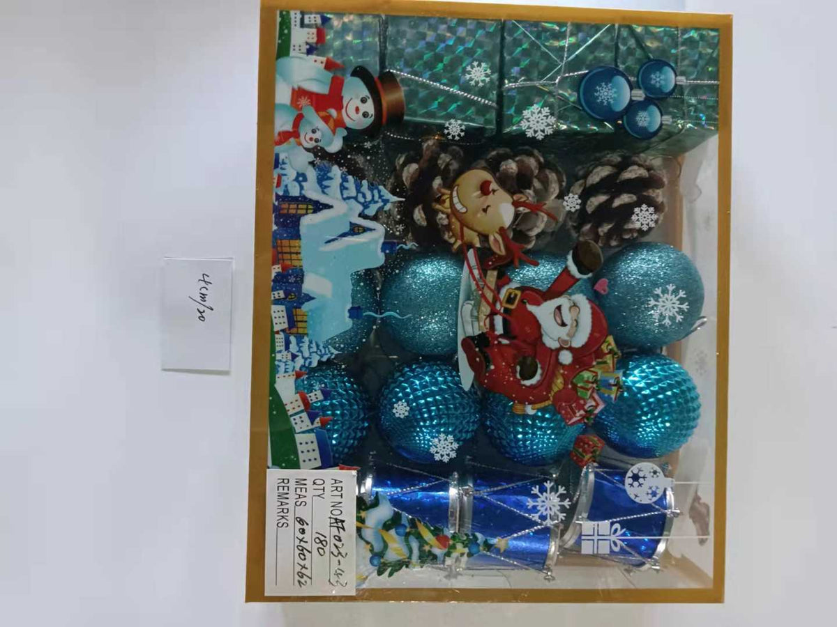 Σετ Χριστουγεννιάτικα στολίδια - 4cm - 20pcs - 023438