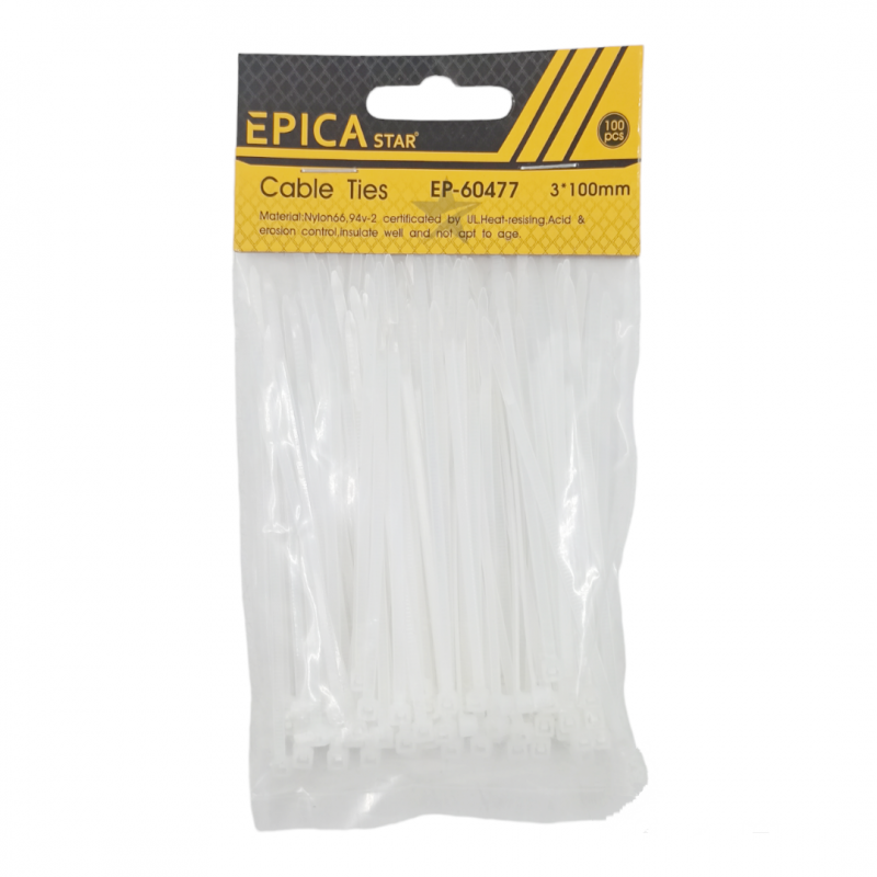 ΔΕΜΑΤΙΚΑ ΚΑΛΩΔΙΩΝ 100ΤΜΧ 3*100mm EPICA STAR EP-60477