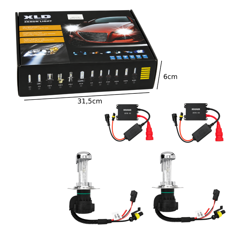 HID Κιτ Xenon H4-3 Bi-Xenon 6000K με Ballast 35W - Bi-Xenon Conversion Kit