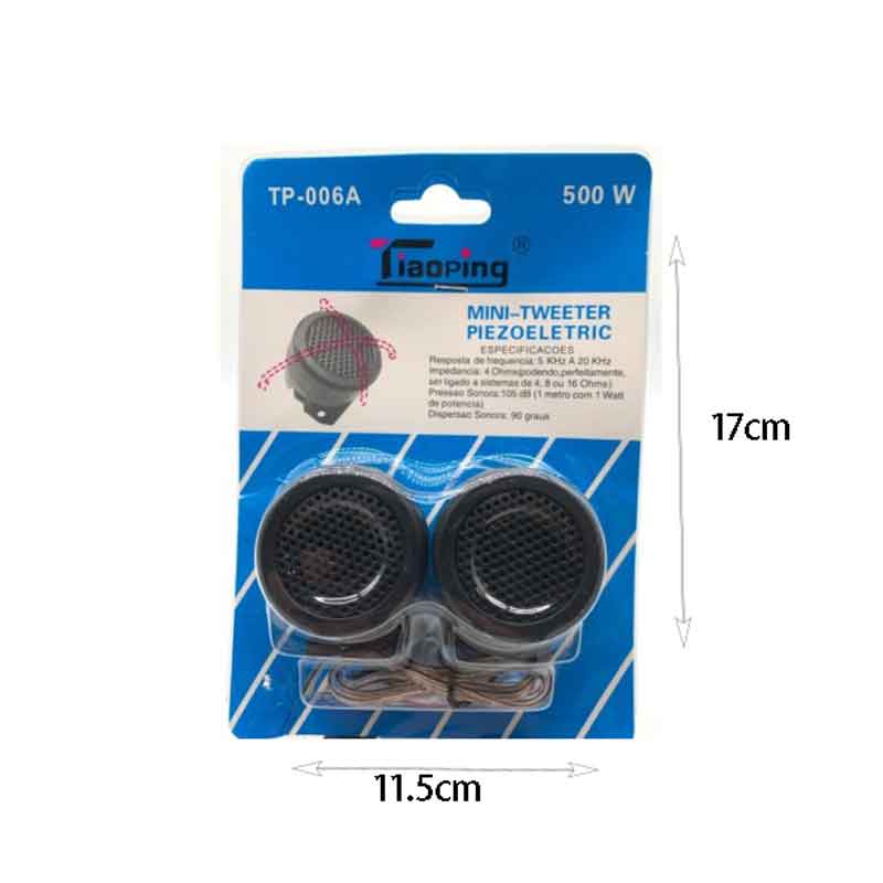Tiaoping Σετ Tweeter Ηχεία Αυτοκινήτου 500W TP-006A – Μαύρο 2τμχ - Car speakers