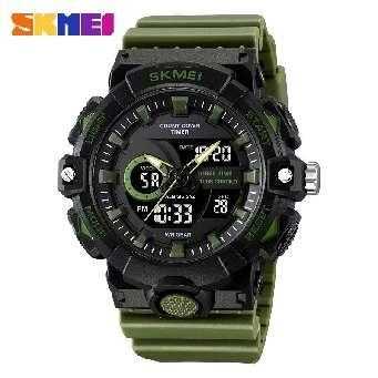 Ψηφιακό/αναλογικό ρολόι χειρός - Skmei - 2225 - Green