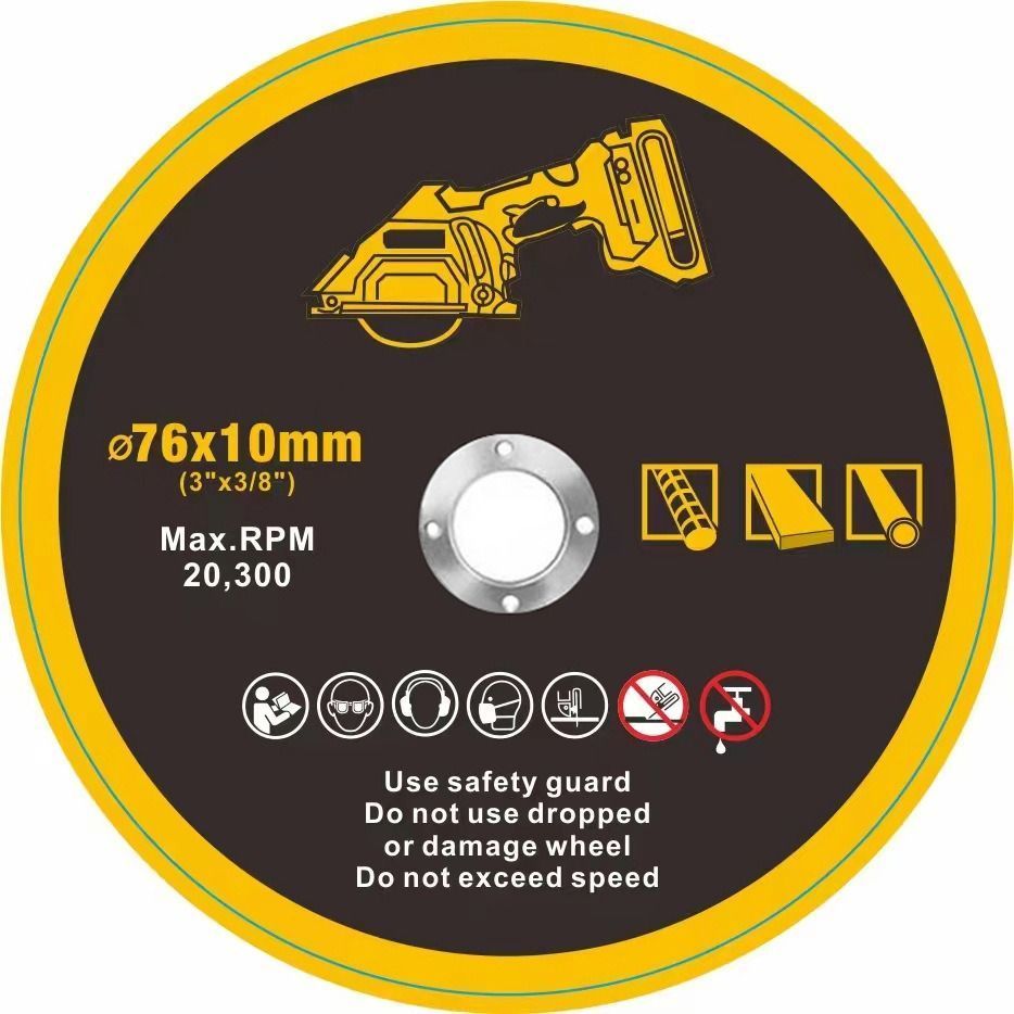 Δίσκος Κοπής 3" Ø76x10mm 50τμχ - Cutting Disc