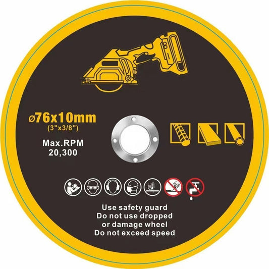 Δίσκος Κοπής 3" Ø76x10mm 50τμχ - Cutting Disc