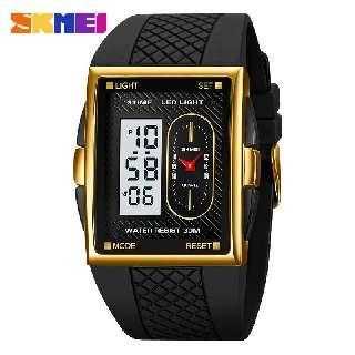 Ψηφιακό/αναλογικό ρολόι χειρός - Skmei - 2213 - Black/Gold/White