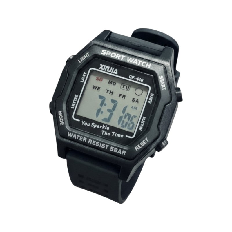 Ψηφιακό ρολόι χειρός - CF446 - 115163 - Black/Black